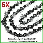 6XChainsaw Chain 12" 3/8LP 050 44DL FOR BAUMR-AG/MTM POLE SAW/MULTI TOOL
