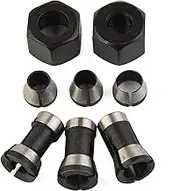 6Pcs 6/6.35/8mm Collet Chuck High Precision Adapter Engraving Trimming Machine Chucks Trimmer Electric Router Bit Milling Cutter Chuck