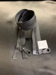 18.5" Black Nylon 2-way Separating Zippers with Stylized Rubber Pulls