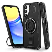 ZUSLAB Galaxy A15 Case Magnetic Ring Stand Shockproof Protective Cover for Samsung (2024) - Black