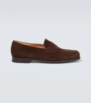 [John Lobb] John Lobb Lopez suede penny loafers AU 7 brown