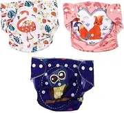 RORPOIR Flexible Baby Training Pants Waterproof Nappy Pants 3pcs/1 Set Comfortable Easy to Wear