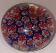 Vintage Millefiori Art Glass Paperweight (Murano?)