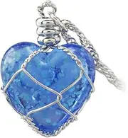[FM FM42] Glow in the Dark Heart Pendant Necklace, Glow Green Light