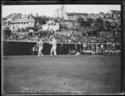 Japanese tennis players Jiro Sato and Takeichi Harada playing a do- Old Photo