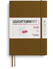 [LEUCHTTURM1917] Weekly Planner Notebook Medium A5 2026 Softcover in Spice Brown