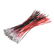 25Sets Female Spade Crimp Terminal 6.3mm with Insulating Sleeve 20cm 20AWG Wire