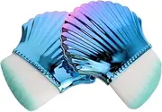 OSOLADY 2Pcs Cosmetic Applicator Brush for Nail Cleaning and Makeup Ergonomic Shell Design Blush and Foundation Brush Lightweight and Easy to Use for Women