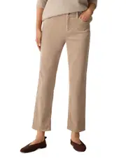 Eileen Fisher Corduroy High Rise Ankle Jeans in Biscuit