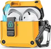for AirPods 4th Generation Case, Compatible with AirPods 4th Generation Case (2024), Strong Drop Protection, Auto-Open Series, Yellow