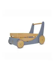 [Kinderfeets] Wooden Cargo Walker Slate Blue Toddler Walking Toy 12m+ 62cm in Multi