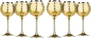 Glasstar GS14367 Golden Liberty 11-Ounces Crystal Wine Glasses, Set of 6