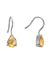 Silver 4.00 ct. tw. Citrine Earrings