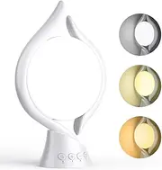 Light Therapy Lamp, UV-Free 10000LUX Therapy Light, Sunlight Lamp with 3 Color Temperature 5 Brightness Levels 4 Timer Memory Function,for Home/Office/Decoration (White)