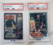 94 Upper Deck MICHAEL JORDAN ROOKIE PSA 8 & JU JU WATKINS 23 Topps Aqua RC /199