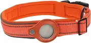 Sosoport 1pc Tracker Case Dog Whistle Chains Dog Leash Dog Tags Adjustable Pet Cat Collar Air Tag Holder Chain Dog Collar Bark Dog Holder Watch Holder for Dog Collar Cable Orange Neoprene