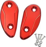 Rearview Mirror Base Cover for HON&DA CBR1000RR 2008-2017 Motorcycle Block Off Plate Rear View Mirror Hole Cover(Red,No Logo)