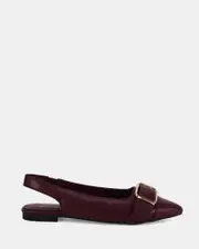 CORGI DEEP RED Ballet Flats