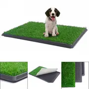 Portable Grass Mat Toilet Indoor Dog Pet Potty Zoom Training Large Loo Pad Tray