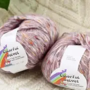 Sale 2BallsX50g Fluffy Soft Colorful Mohair Rugs Shawls Blankets Crochet Yarn 01