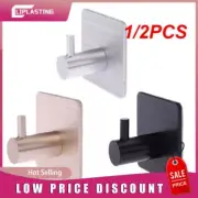 1/2PCS Black Robe Hook Wall Hook Towel Hook For Bathroom Aluminum Alloy Coat Hoo