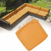 Outdoor Cushion Slipcovers for Patio Furniture, Outdoor Couch Cushion Covers Replacement Waterproof Chair Seat Cushion Covers for Wicker Chair(Orange,1PC 60x60CMx10cm)