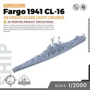 SSC2000551 1/2000 Military Model Kit US Fargo Fargo-class Light Cruiser CL-106