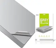4 in 1 Ultra Thin 3M Vinyl Full Size Laptop Skin Palm Rest Sticker for 2016~2018+ MacBook Pro 13 Inch with Touch Bar (Model: A1706/A1989/2159)-Silver