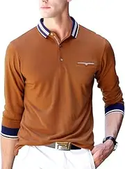 [XTAPAN] Men's Polo Shirt Casual Long/Short Sleeve Slim Fit Polo Golf T Shirt