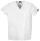 Scrubs Cherikee WW Originals Snap Front V-Neck Top In White 4770 Size 2XL