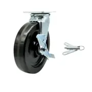 8 Inch Phenolic Caster with Ball Bearing and Brake/Swivel Lock Service Caster
