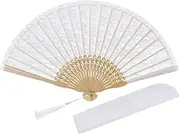 Lace Handheld Chinese Folding Fan for Women