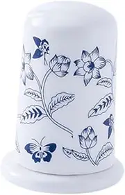 GARENDE Blue and White Porcelain Toothpick Box Dispenser Decorative Organizer Cotton Swabs Holder for Restroom Bathroom Shelves