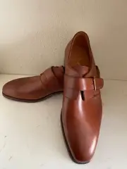 Ralph Lauren x Crockett & Jones Brown Monk strap buckle SHOES 8,5 D new