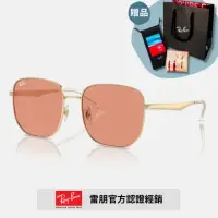 在飛比找momo購物網優惠-【RayBan 雷朋】方框金屬太陽眼鏡(RB3713D-92