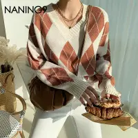 在飛比找蝦皮購物優惠-Chok型NANING9 20秋冬款耐磨菱格毛衣