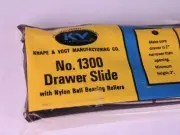 K&V 1300 Drawer Slide 14" Inch Side Mount 75 lbs unopen Nylon Ball Bearing Rolls