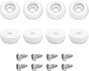 uxcell 8Pcs Rubber Bumper Feet, 6mm H x 11mm W Round Pads with Stainless Steel Washer and Screws for Furniture, Appliances, Electronics