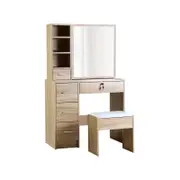 Artiss Dressing Table Slide Mirror Oak