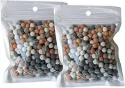 Replacement Mineral Beads, Negative Ion Shower Filter Replacement Bio-Active Stones Shower Filter for Ionic Head 2PCS