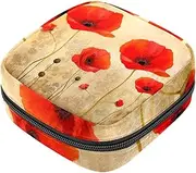Period Bag,Sanitary Napkin Storage Bag,Vintage Flowers,Tampon Holder for Purse