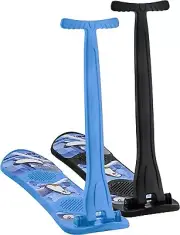 Kids Snow Scooter Sleds 2 pack Blue Black, Grip Handle Sliding Ski Snowboard