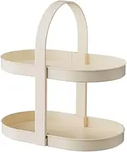 Generic Vanity Organizer Storage Rack Multifunctional Cosmetics Home Perfume Organizer, White Handle