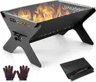 Portable Folding Charcoal Grill for Camping, BBQ, Firepit, Outdoor Cooking - NEW