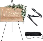 TOMVAES Portable Painting Easel, Metal Display Stand, Black, Contemporary Style