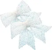 2Pcs Large Colorful Christmas Bowknot Decor Treetop Bow for Xmas Tree DIY Crafts Wedding Decor and Wrapping for Festive Celebrations
