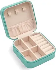 sieeck Mini Jewelry Travel Case,Small Travel Jewelry Box,Portable Jewelry Box Travel Mini Storage Organizer Portable Display Storage Box For Rings Earrings Necklaces