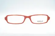 Replay R553 Red Silver Angular Sunglasses Frame Eyeglasses New