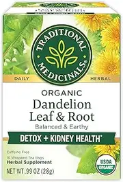 Traditional Medicinals Tea, Organic Dandelion Leaf and Root Tea, 16 Bags