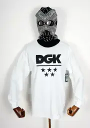 DGK Skateboards t-shirt Tee longsleeve All Star white IN S Dirty Ghetto Kids